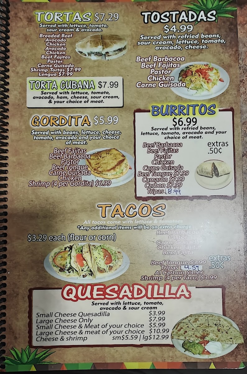 Tres Magueyes 2 Menu - Image 1
